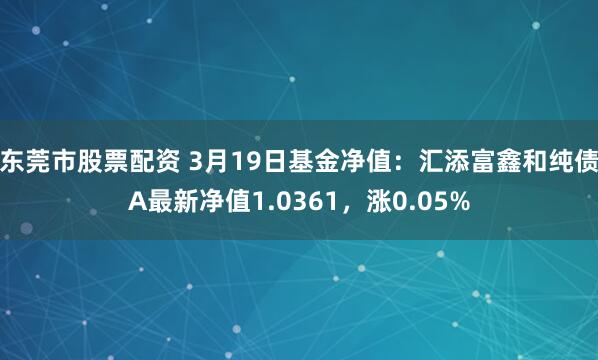 东莞市股票配资 3月19日基金净值：汇添富鑫和纯债A最新净值1.0361，涨0.05%