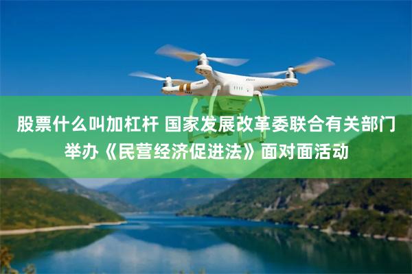 股票什么叫加杠杆 国家发展改革委联合有关部门举办《民营经济促进法》面对面活动